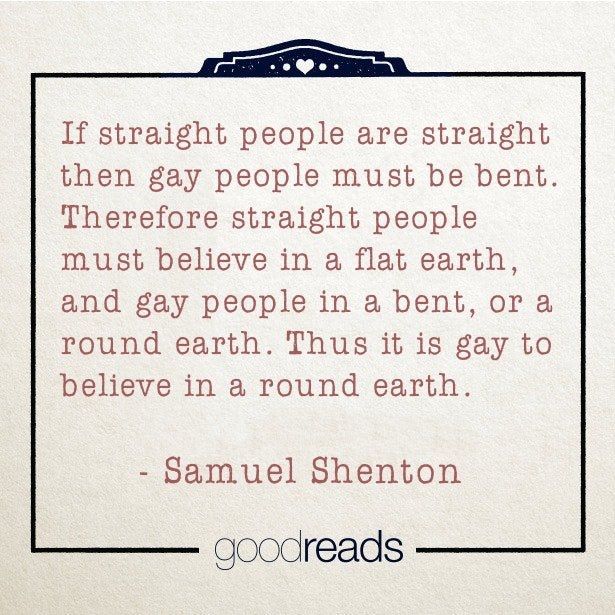 Flat earth = straight