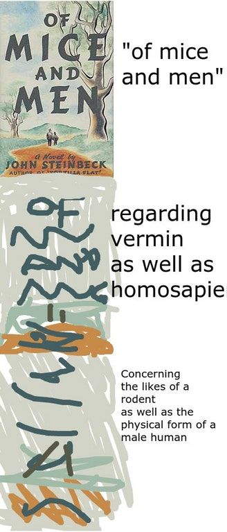 to be fair you have to have a very high IQ to understand of mice and men