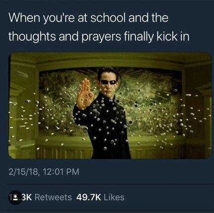 Keep on sending those thoughts and prayers!