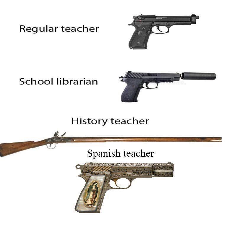 denle armas a los profes