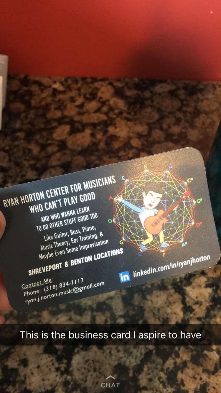 My girlfriend got this business card from a guy while working at her family’s restaurant