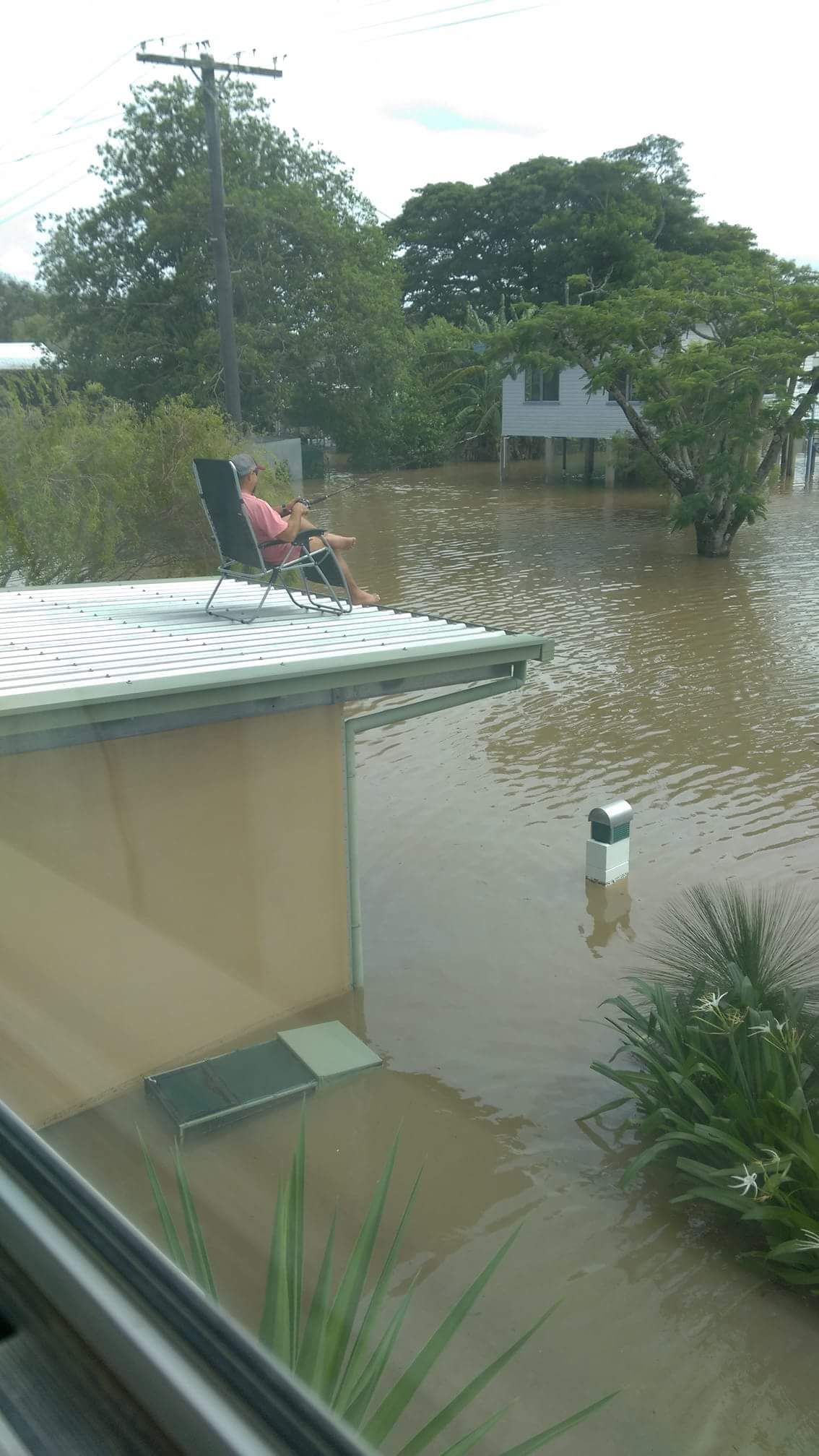 Another legend during Australian Floods, just fishing