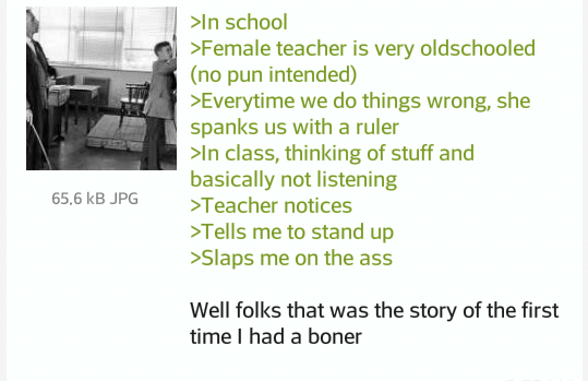 Anons old school teacher