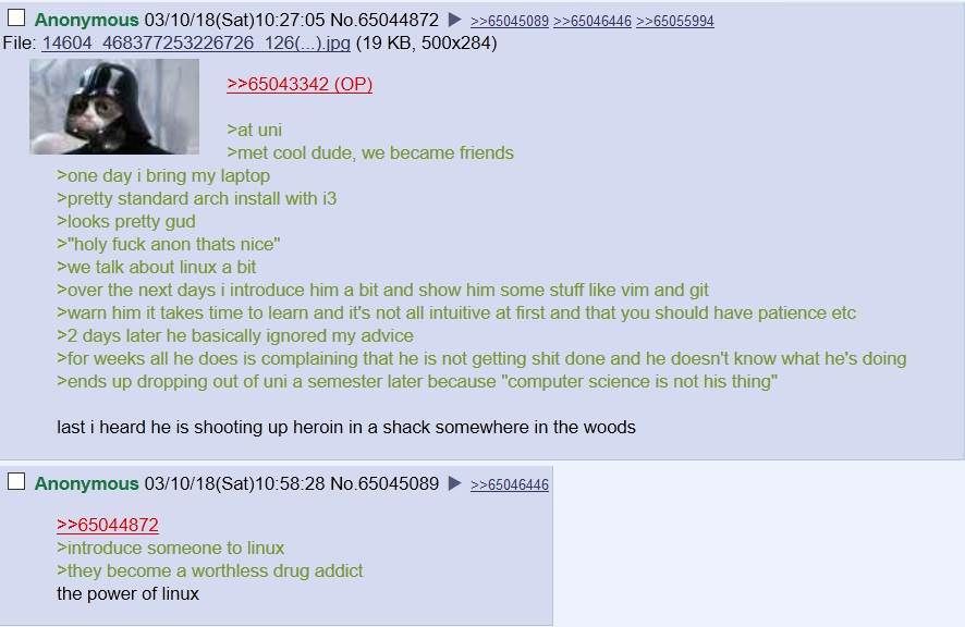 Anon discovers linux