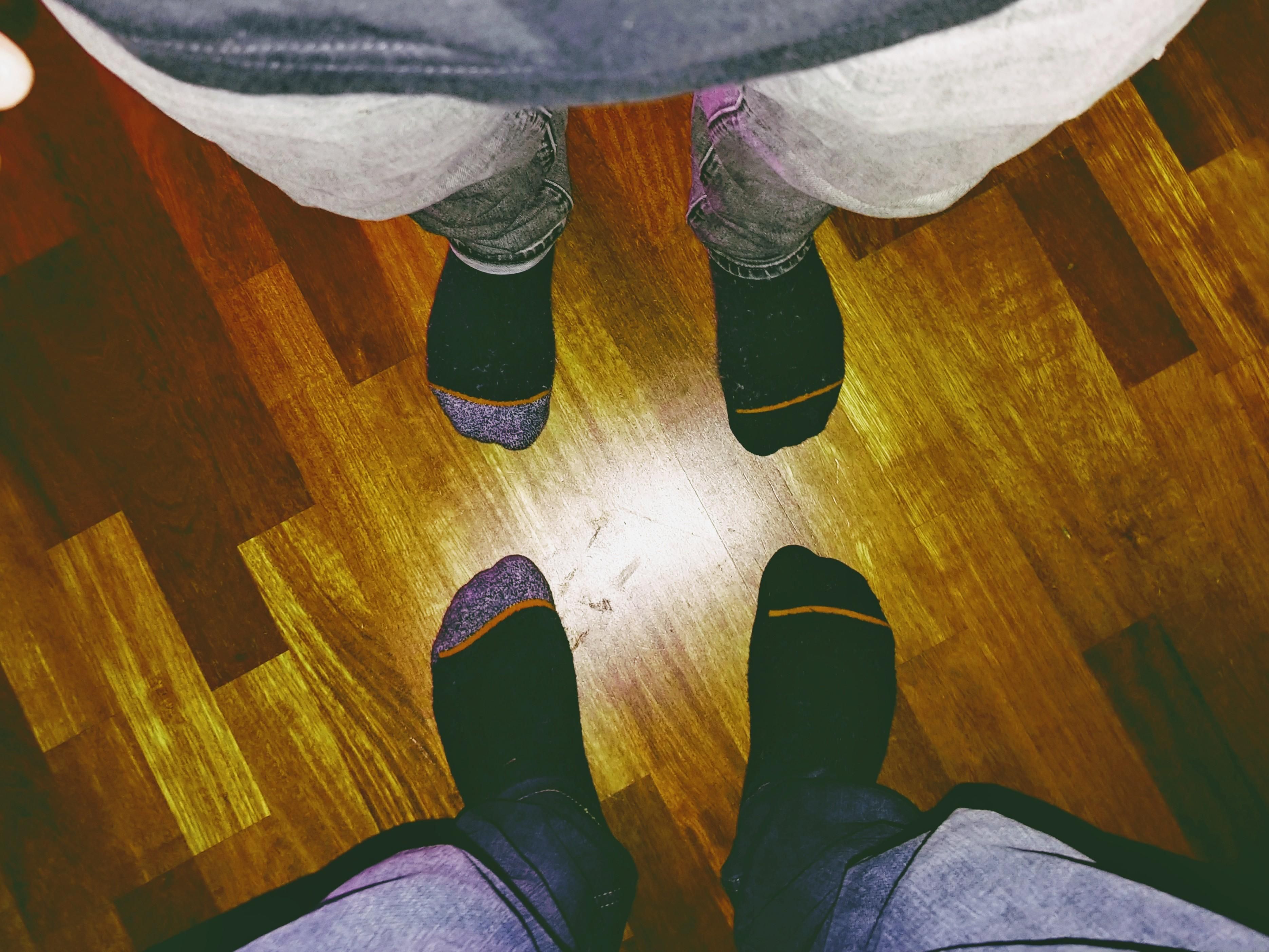 Me and a guy I met at a party wore the same mismatched socks