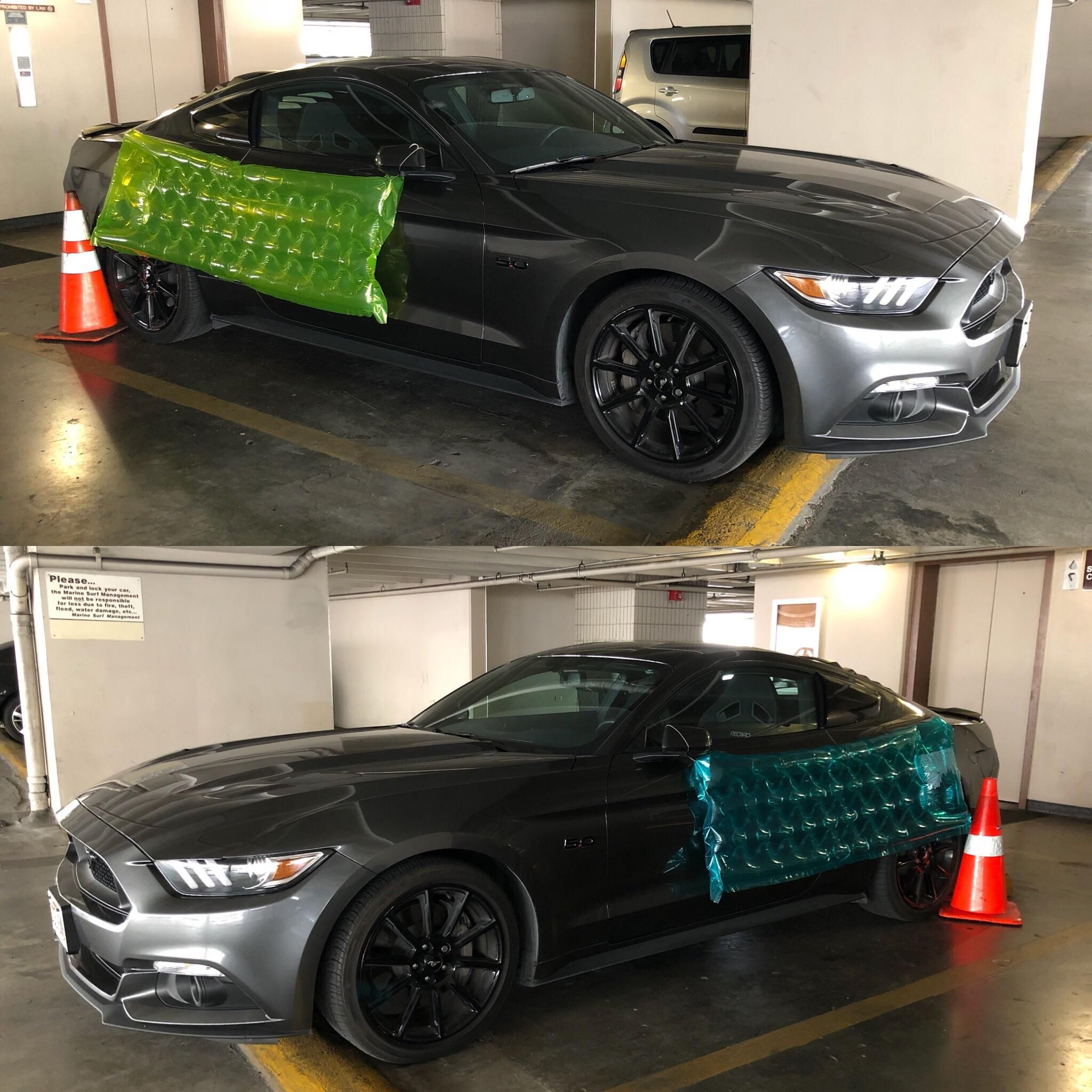 No dents for this guy. The cones are a nice touch