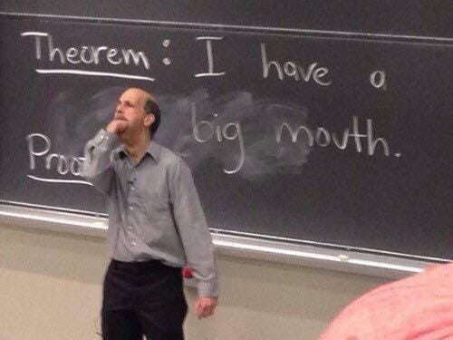 Math lectures can be interesting sometimes