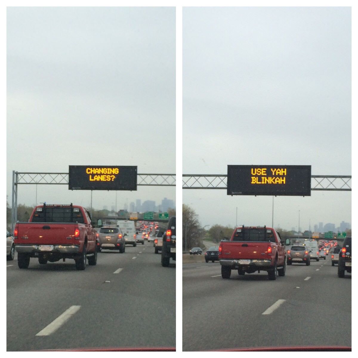 Highway sign on 93 south in Medford mass