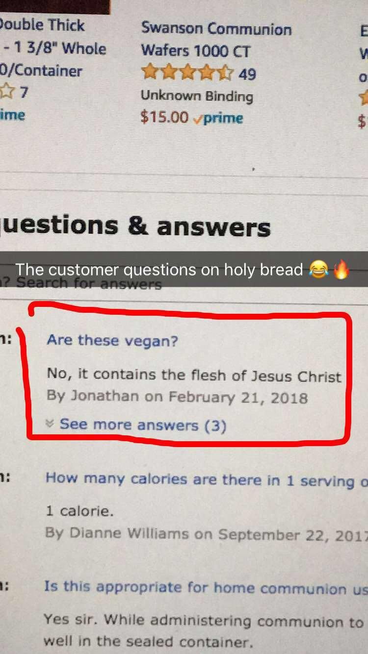 Buying holy bread from Amazon