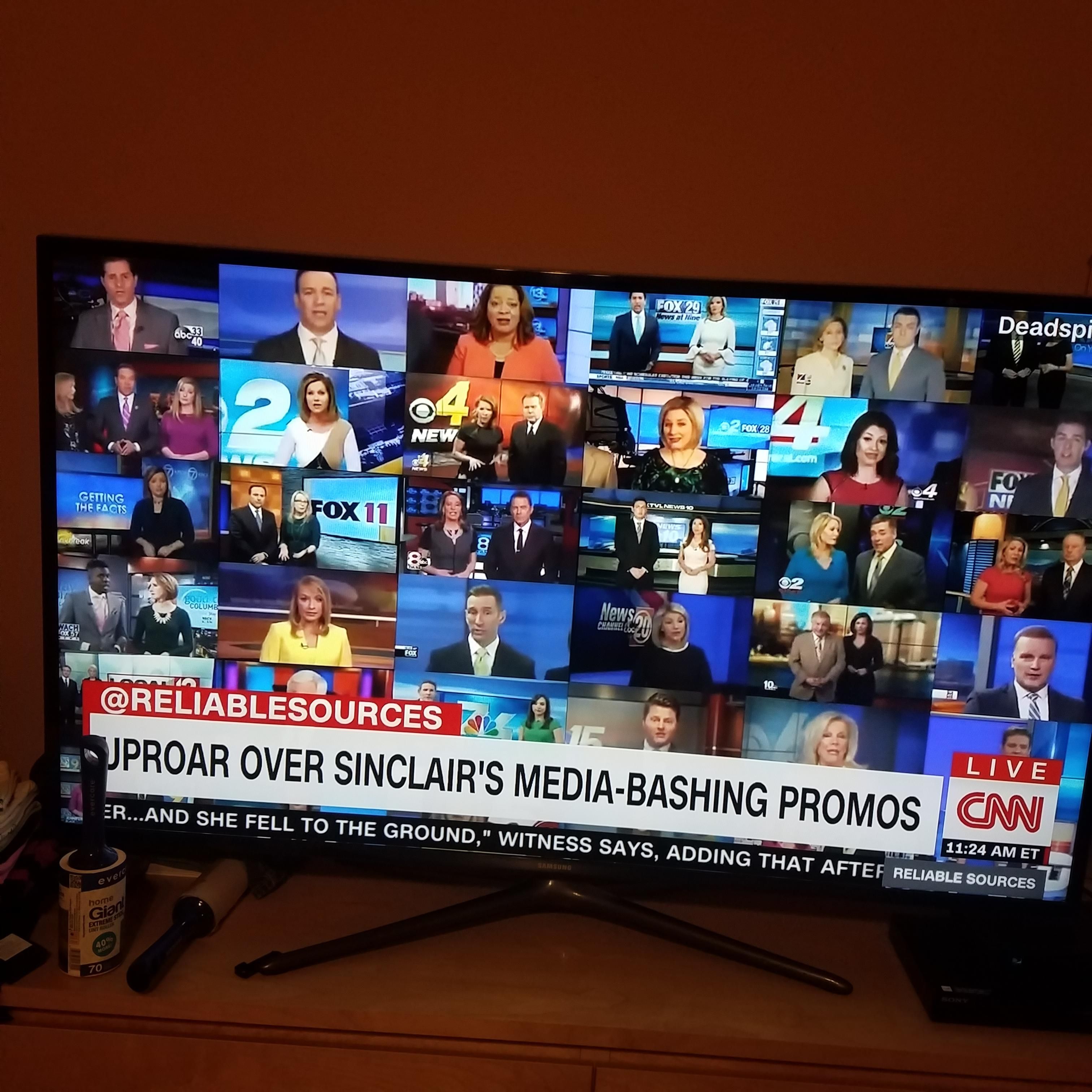Cnn just played the Sinclair video with all the anchors saying the message at the same time