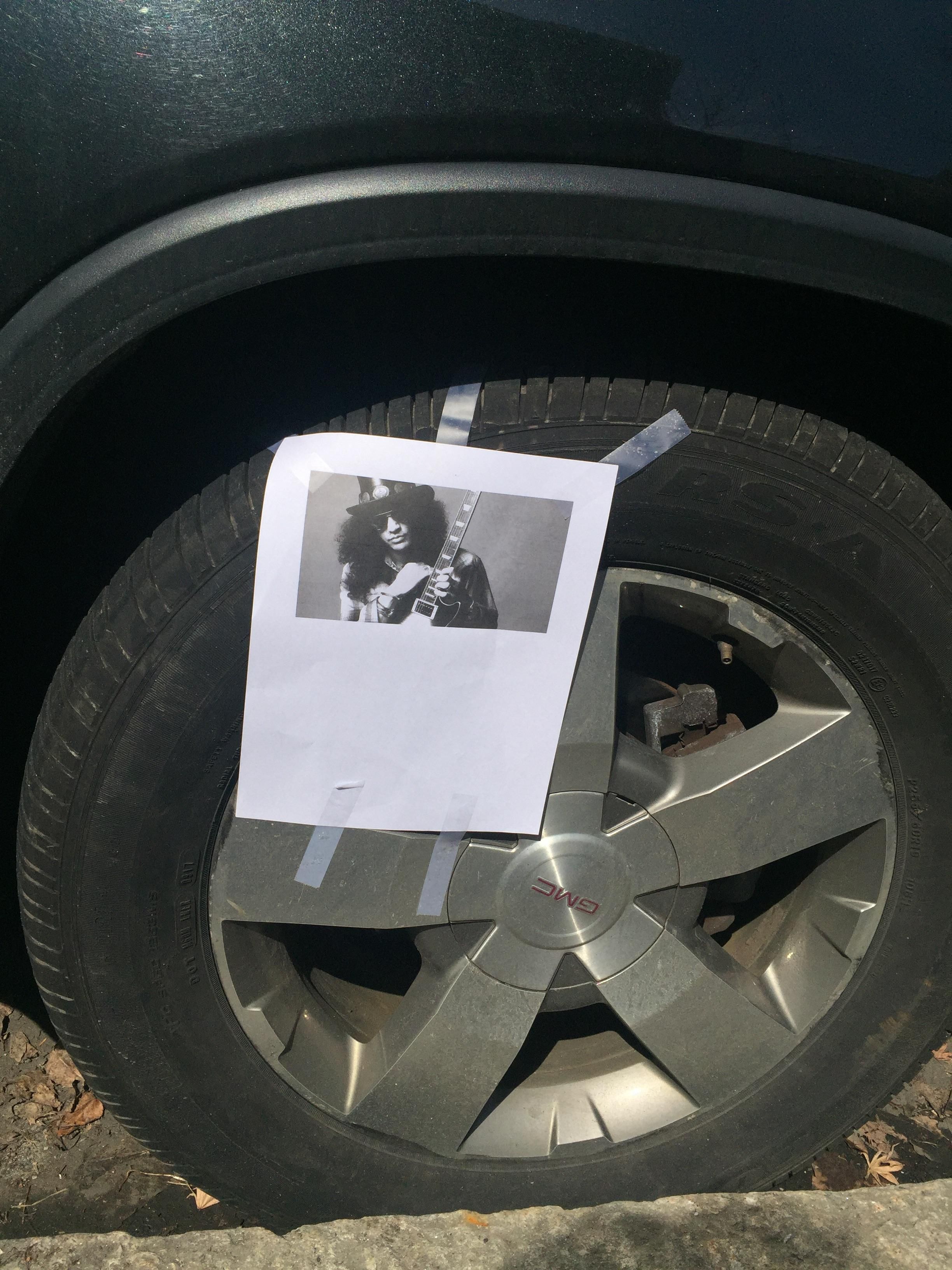 My brother thought it would be a great idea to Slash people’s tires for April Fool’s Day
