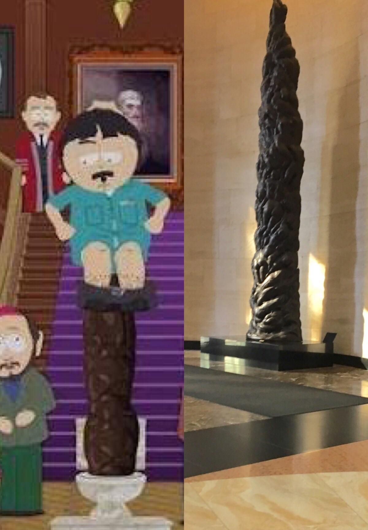 This sculpture in the lobby where i work. Got a fair idea of where the inspiration for it came from