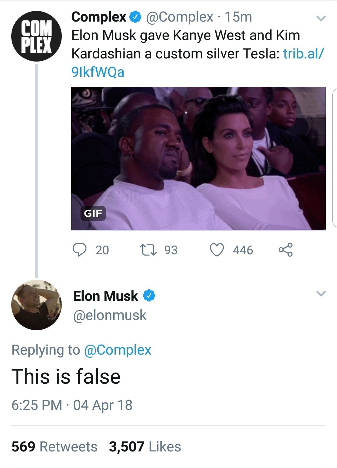Elon Musk has no time for your false shit.