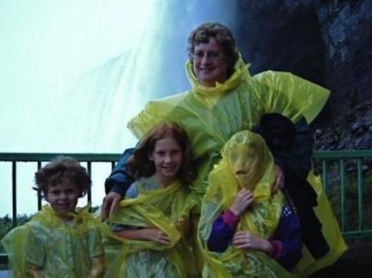 Family photo at the Falls