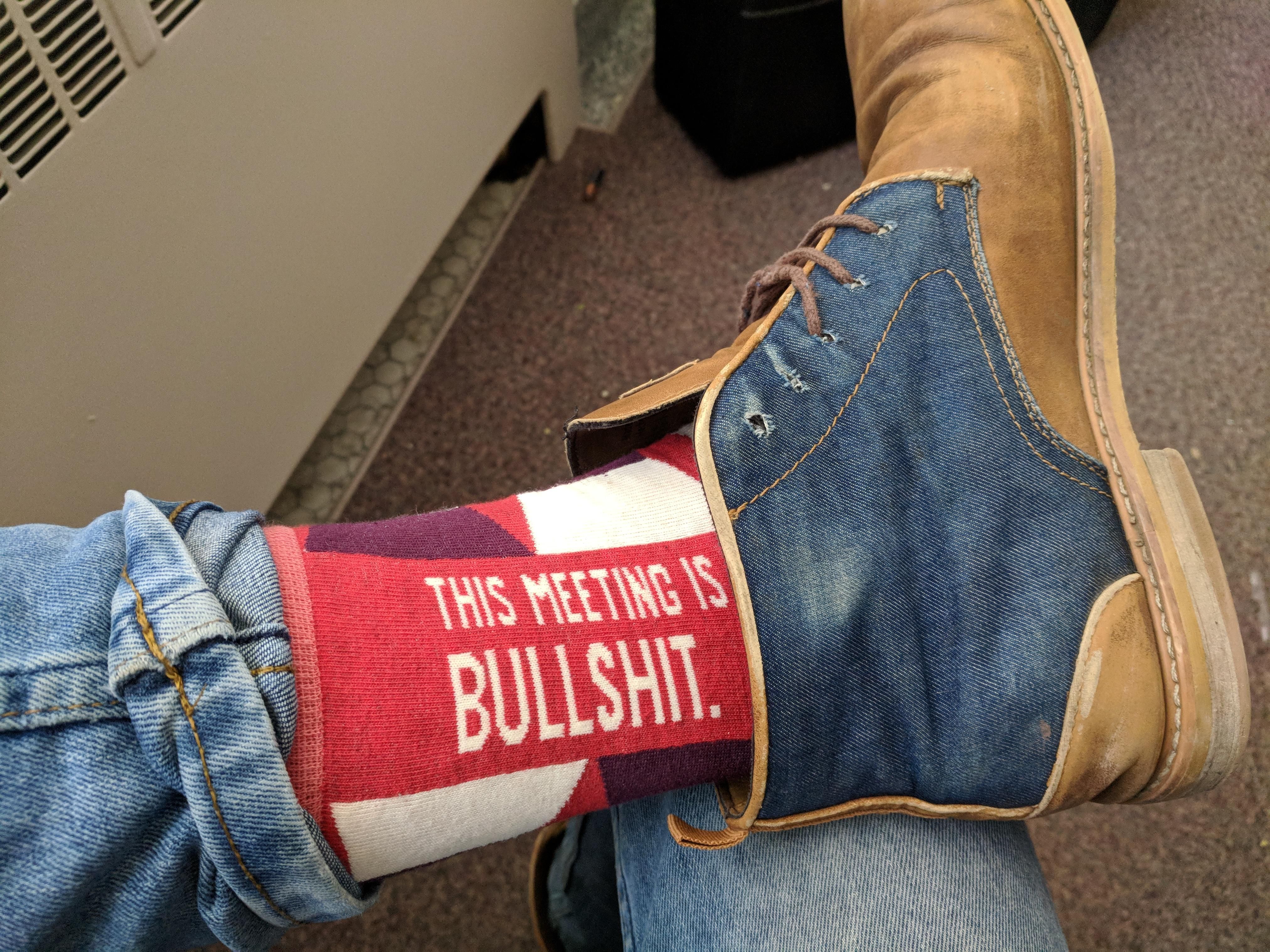 I had to attend a long and boring meeting today. This was my rebellion.