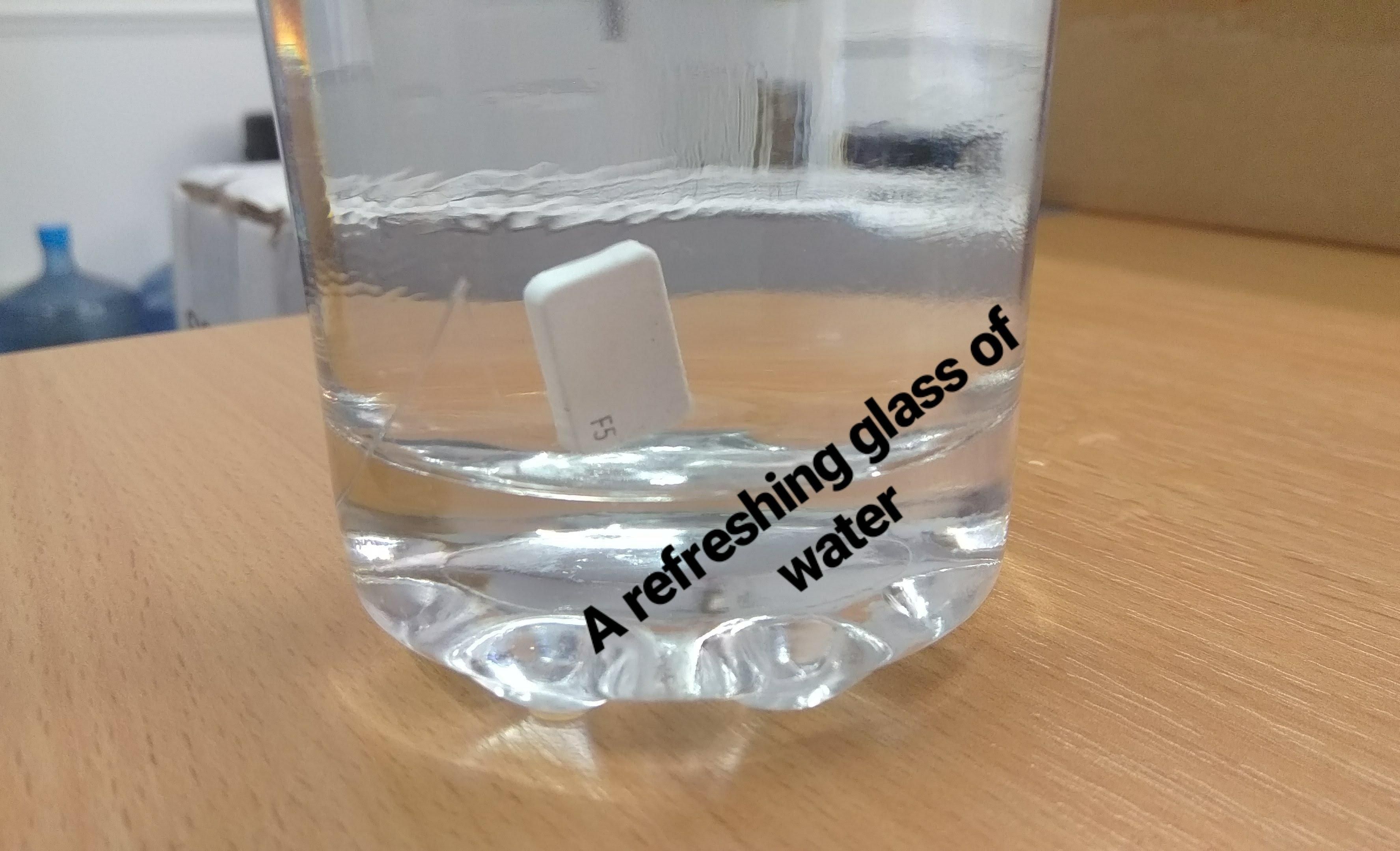 A refreshing glass of water