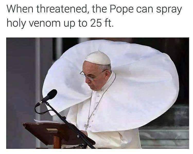 The frilled Pope