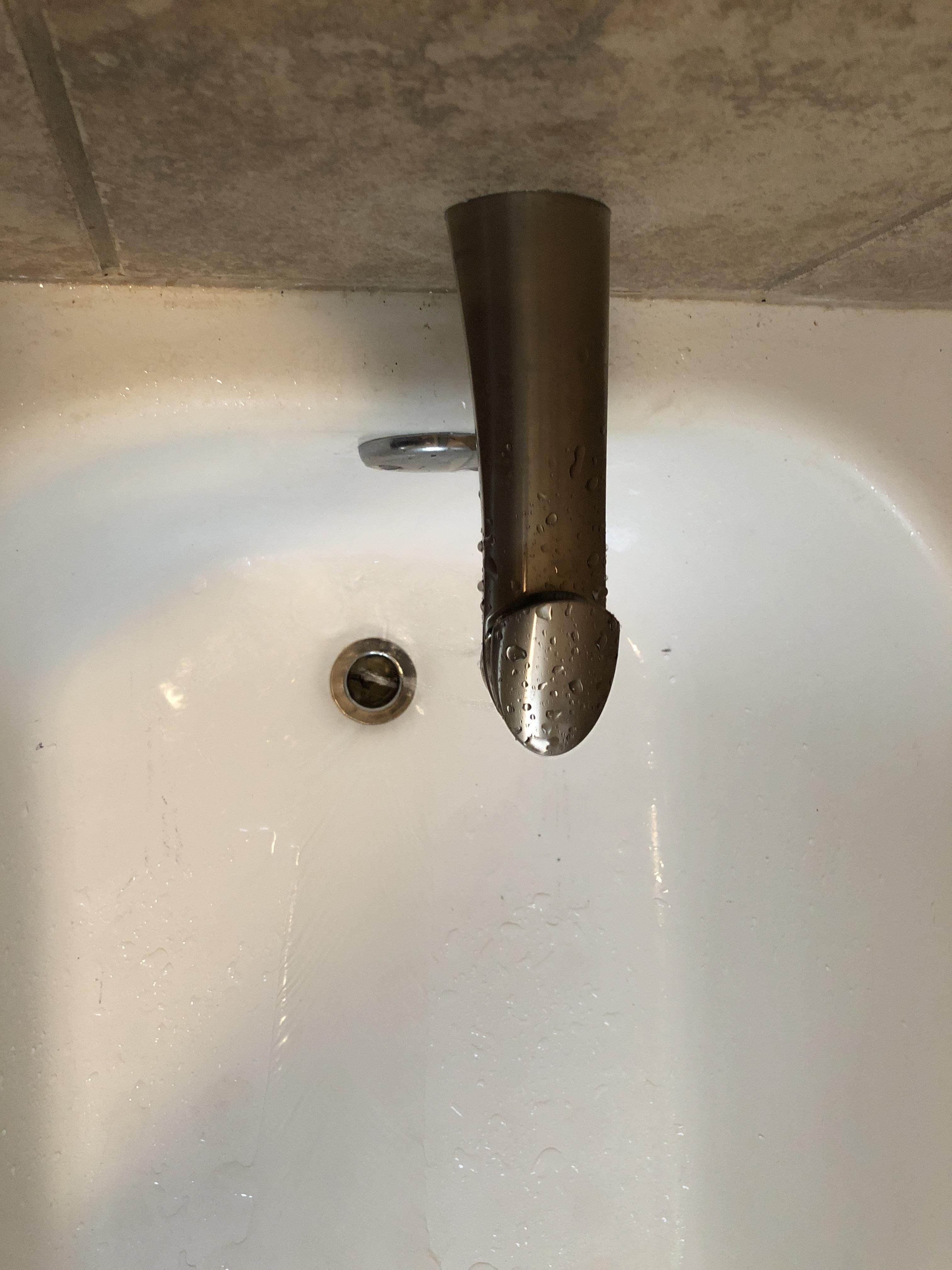 New tub faucet; Afraid to drop the soap now!
