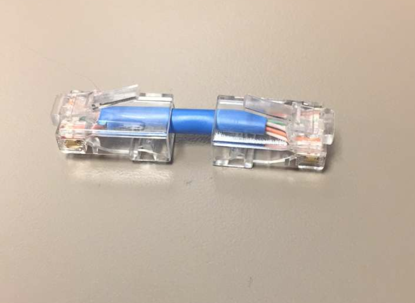 Boss told me to make an ethernet cable today. No specification of length. Jokes on them.