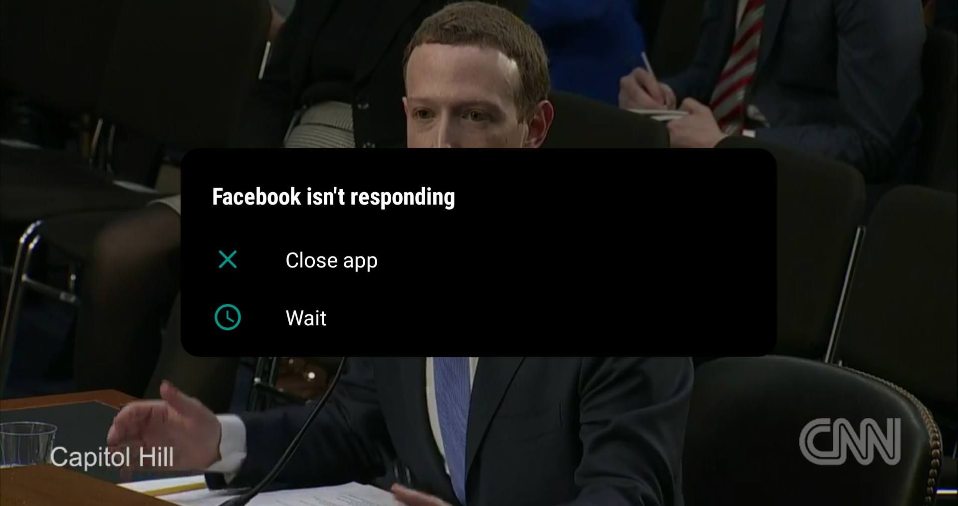 A great coincidence happened while watching the Zucc on my phone.