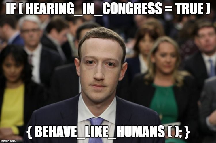zuck trying to be human. not very hard when the option is built in