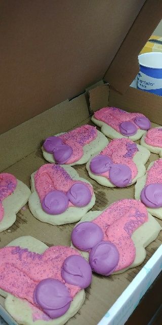 Co-worker brought in roller skate sugar cookies