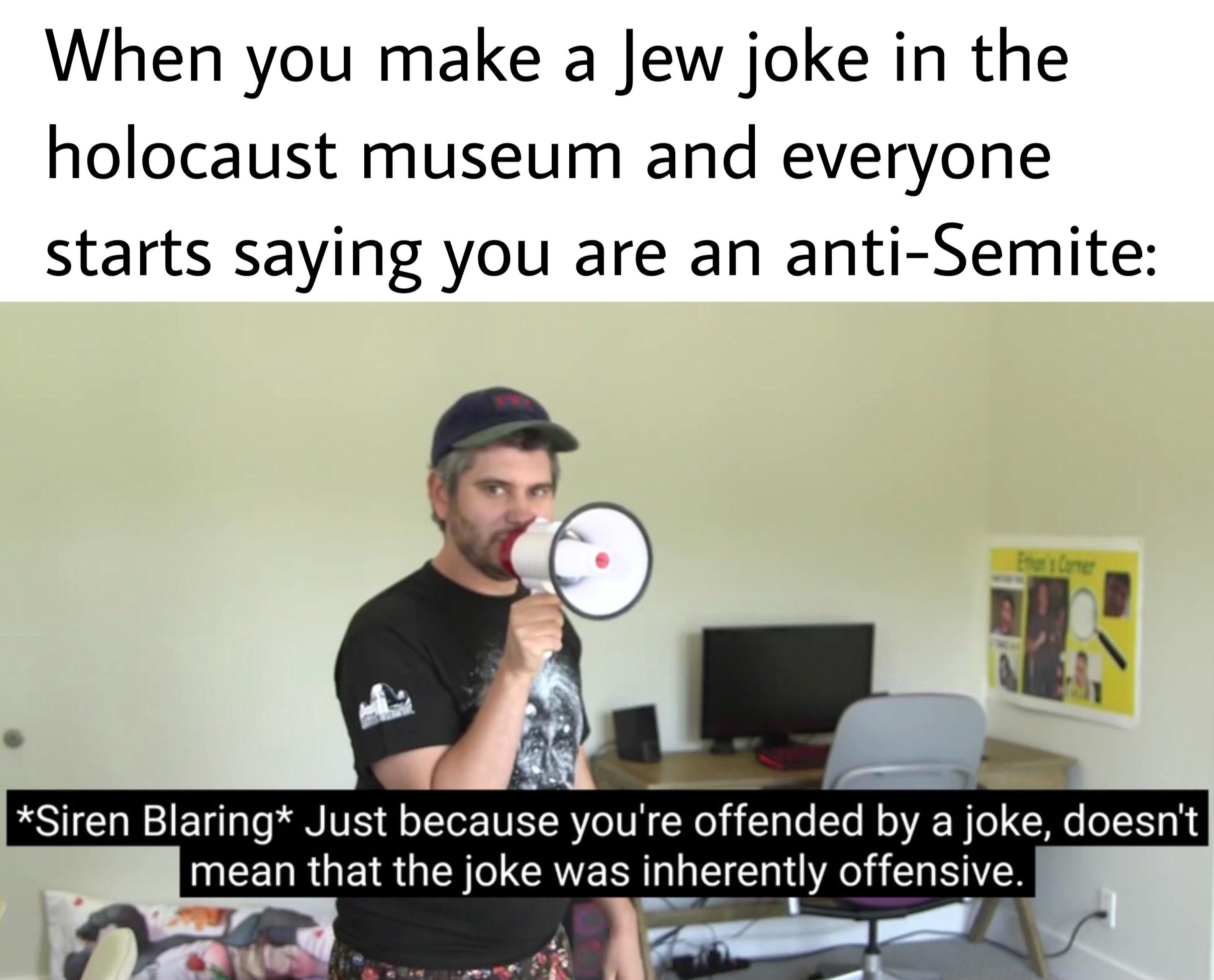 "I hate when they tell me to leave, I'm just reading mein kampf outloud"