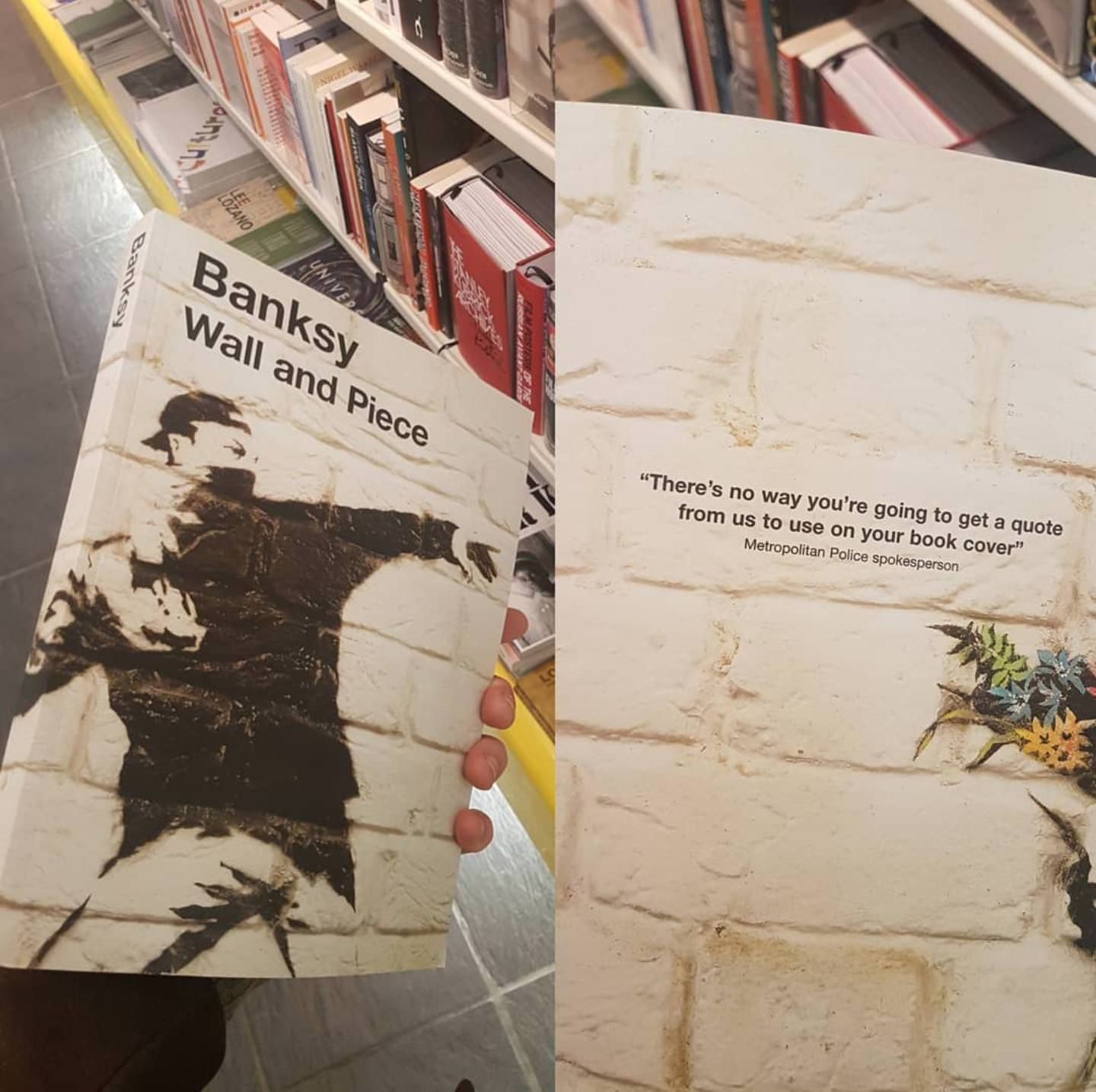 On the back cover of Banksy's book