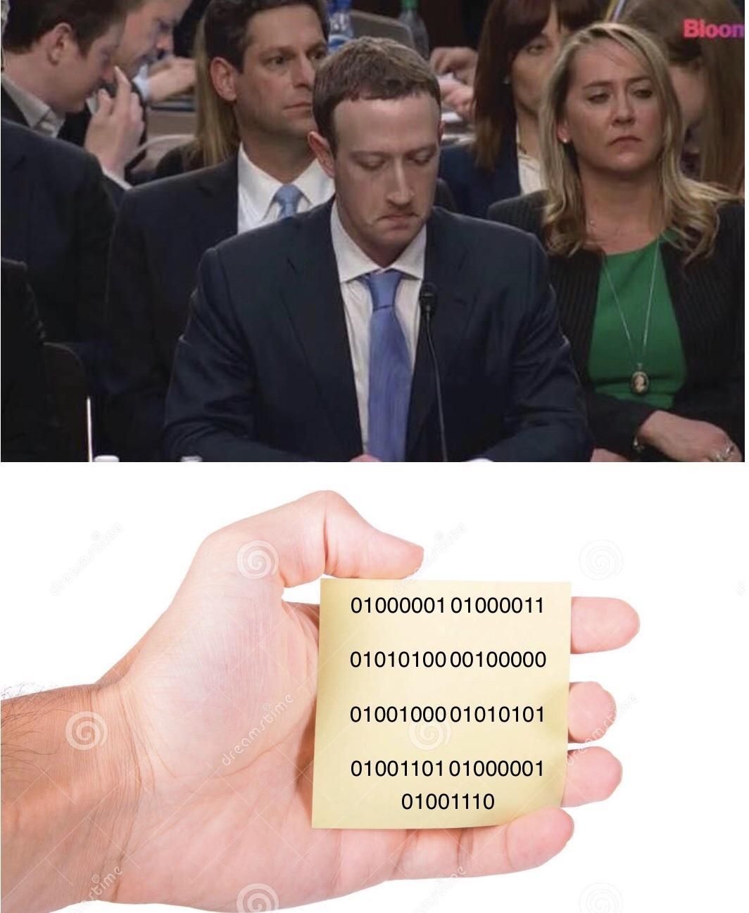 Zuckerberg reveals his notes