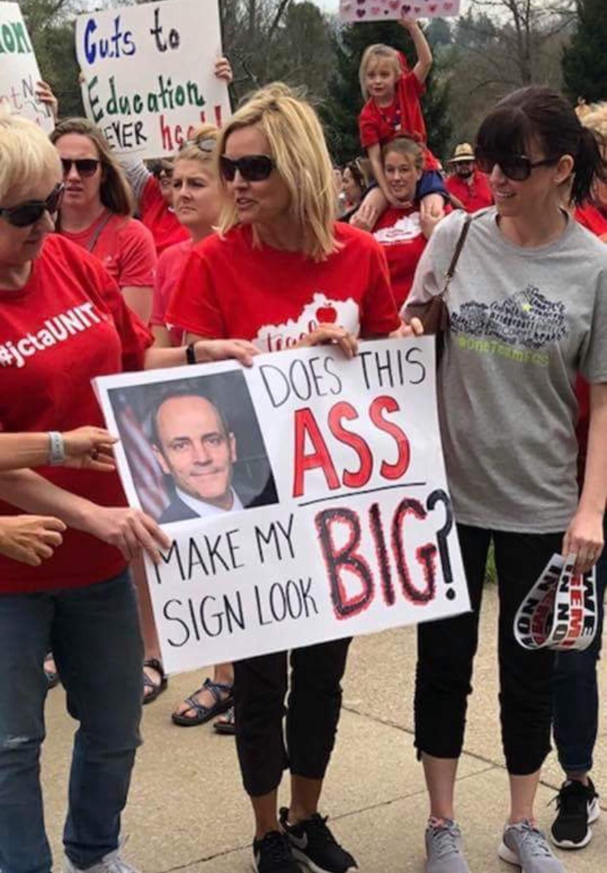 Saw this sign from the teachers’ rally in Kentucky, thought it was hilarious.