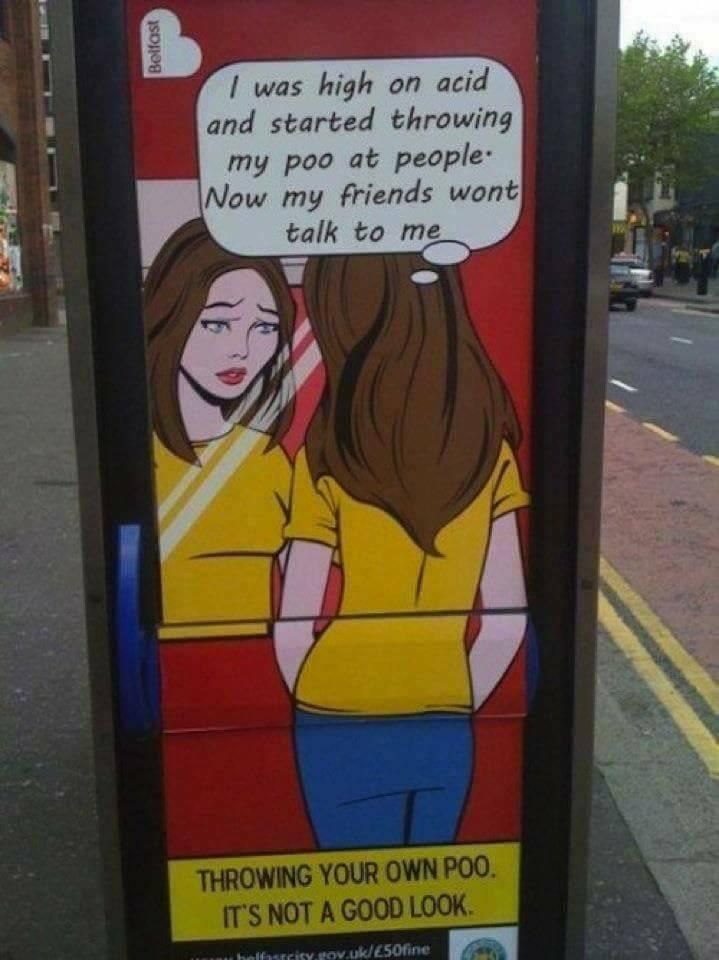 Don’t throw poo on people.
