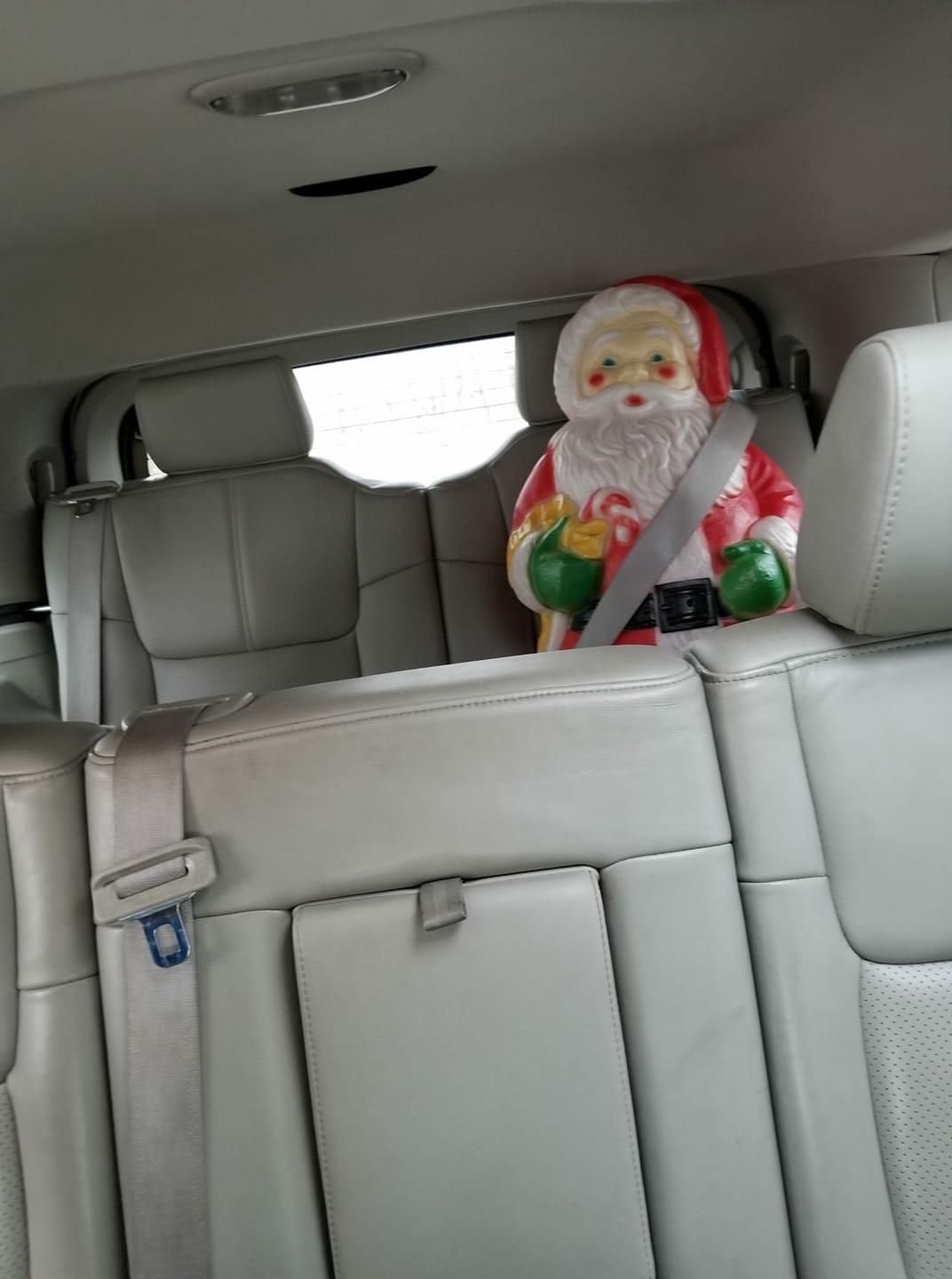 My 9yr old left a surprise for my wife. Scaring the shit out of her when she checked the rear view. Kids....