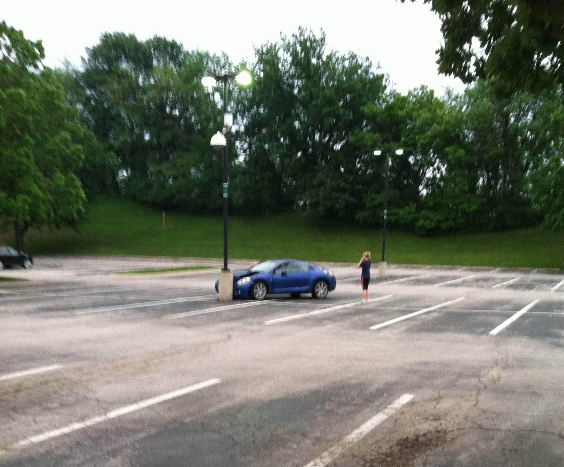 how could this happen in a f...ing empty parking lot?