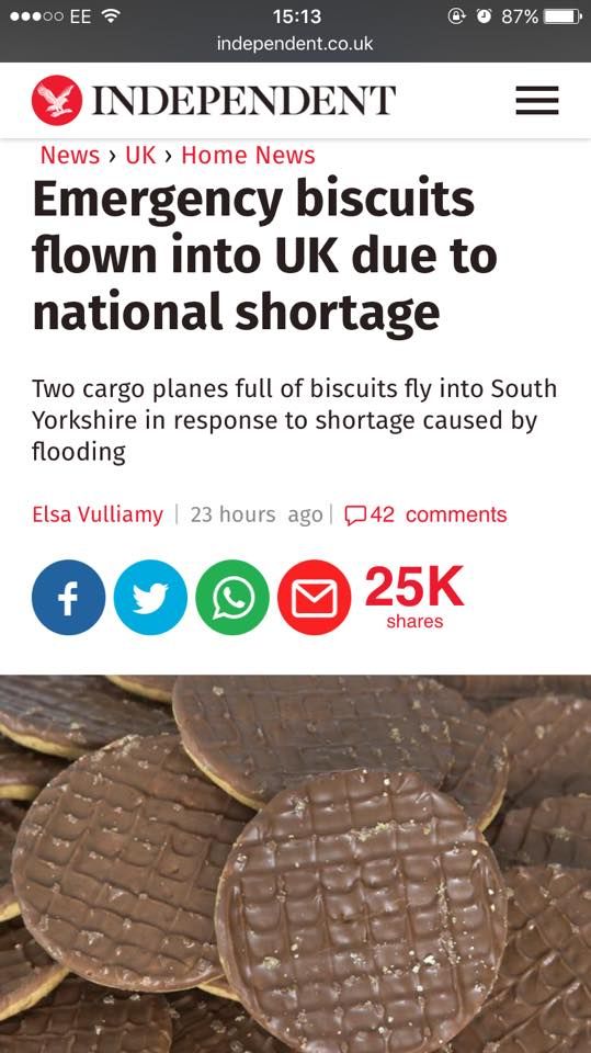 Most British headline I have ever seen