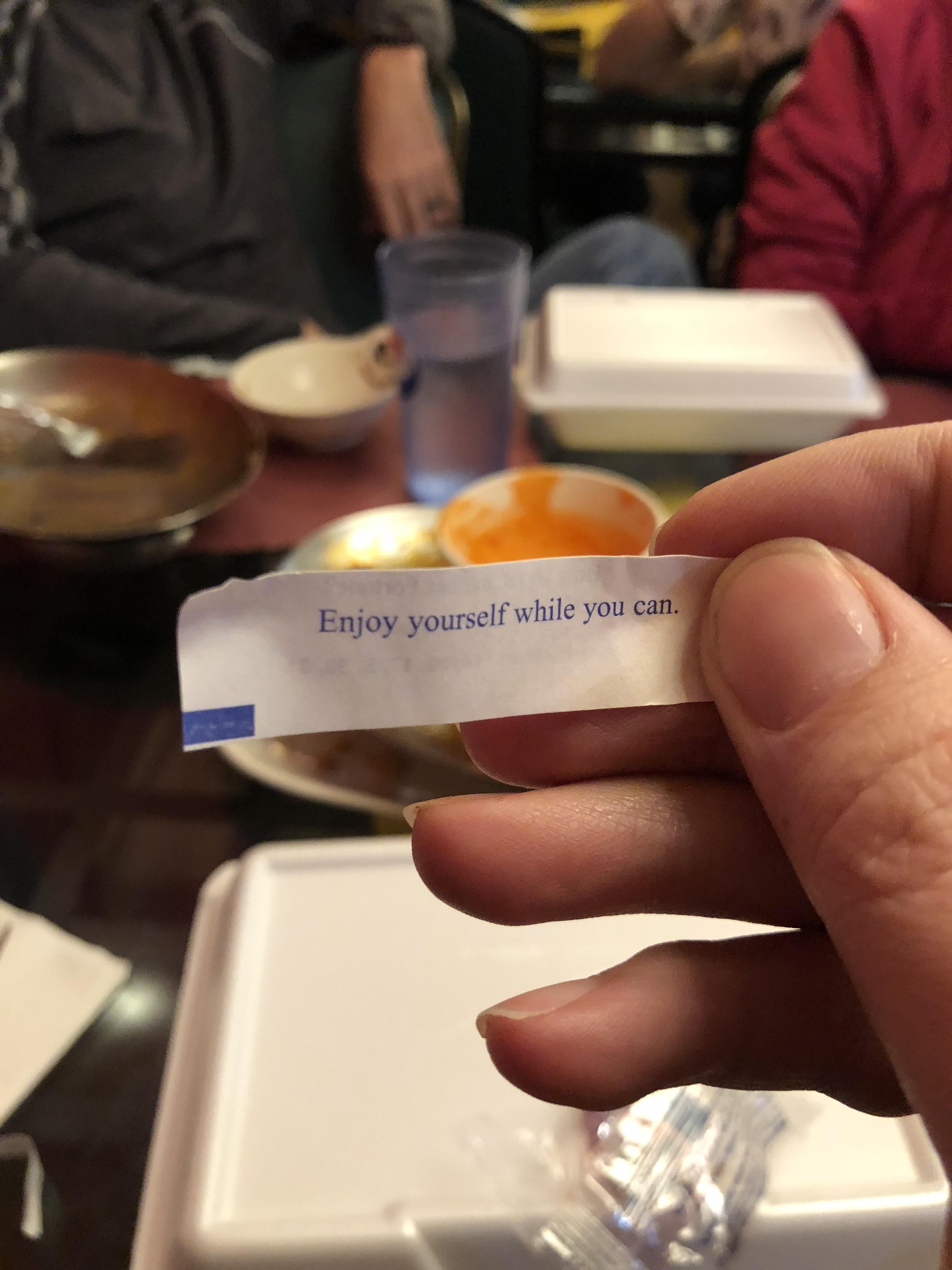I get married on Saturday and this was my dinner fortune cookie tonight.