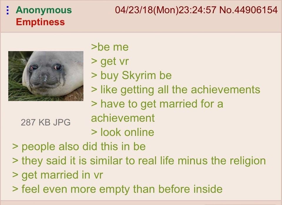 Anon plays Skyrim
