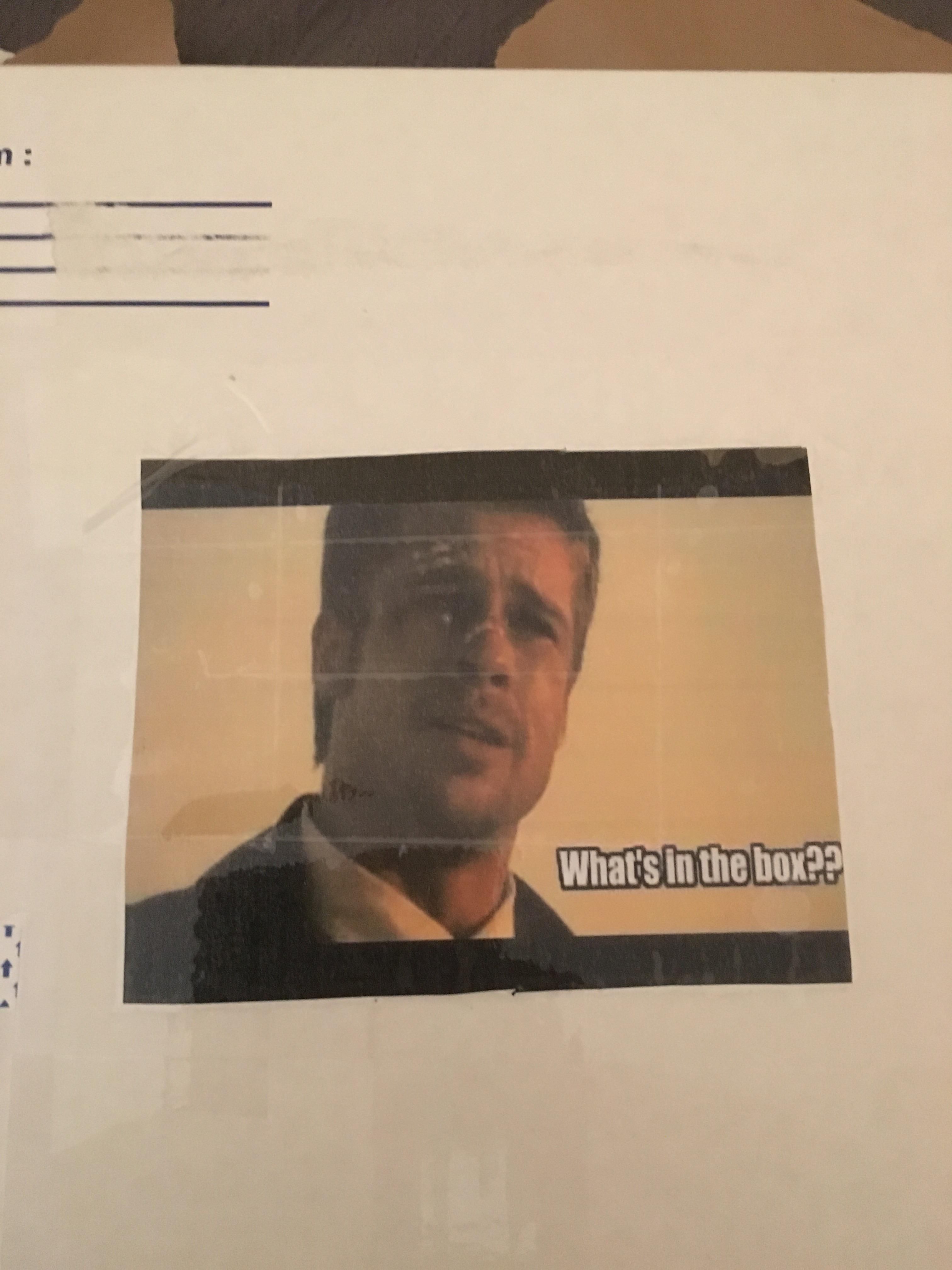 Currently deployed overseas and wife stuck this to a package she sent. It made my day.