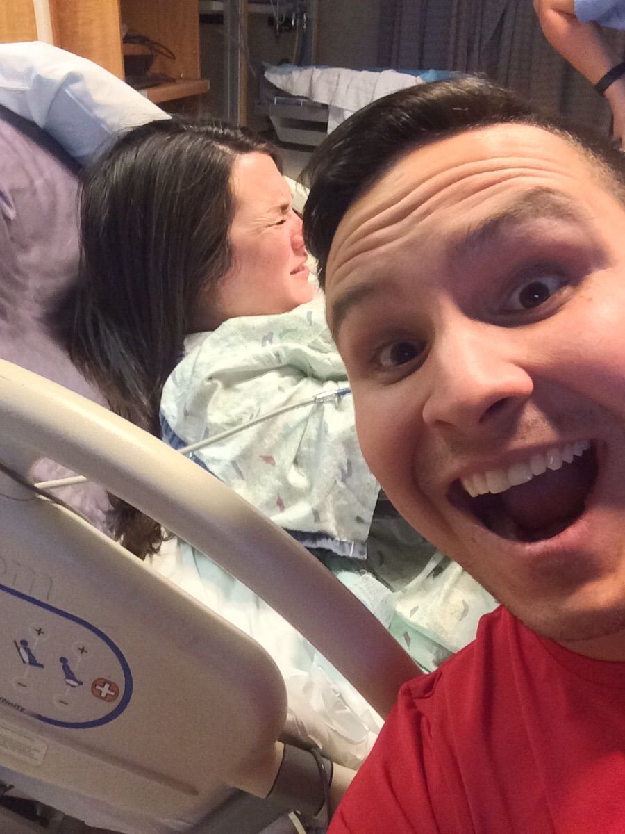 Man's wife wanted a picture of the moment their daughter was born