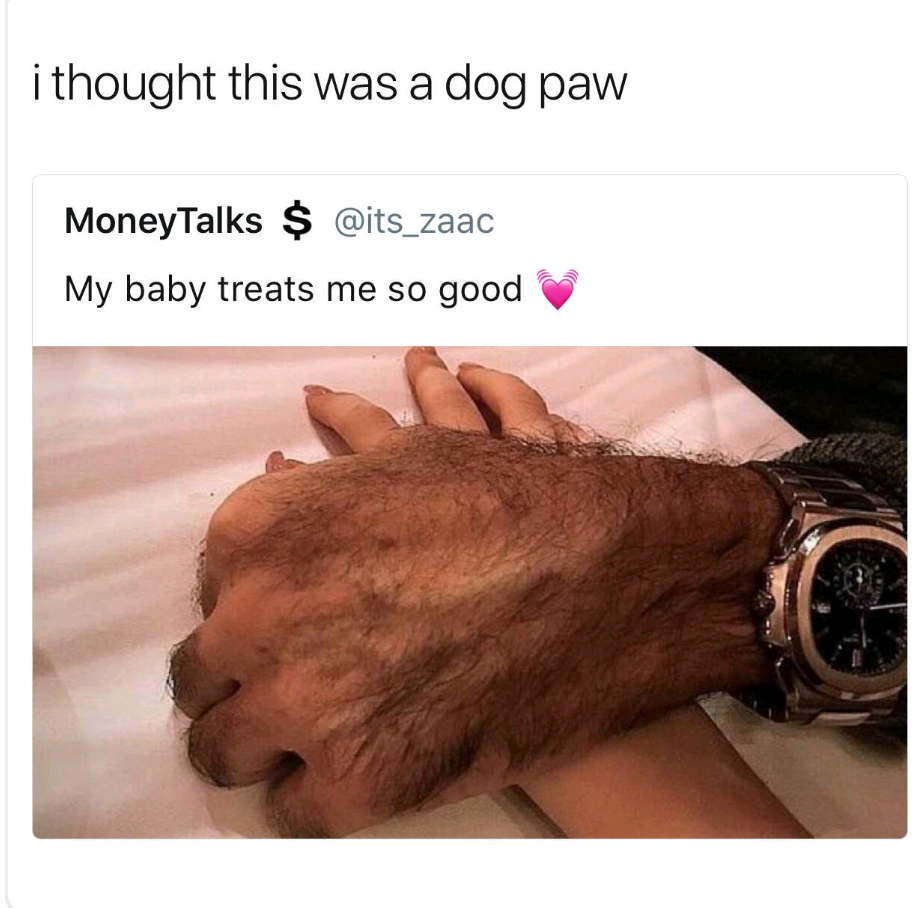 I honestly thought that was a paw.