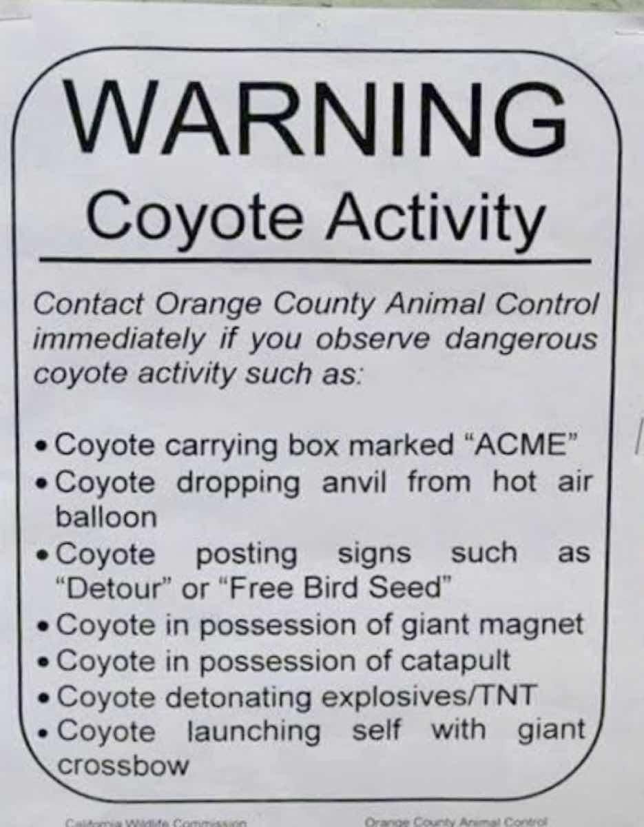 Coyote Activity Warning