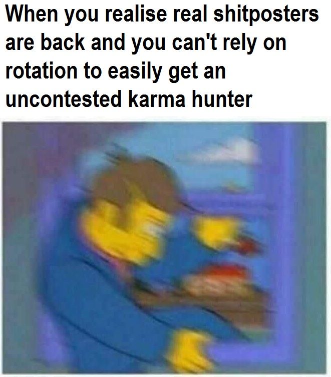 Let's put an end to the rotation! We must fight! We must post meeeems!
