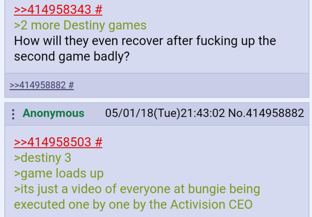 anon speculates about Destiny