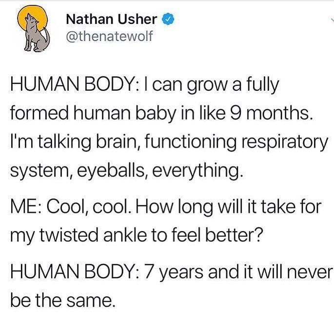 The human body is a weird thing