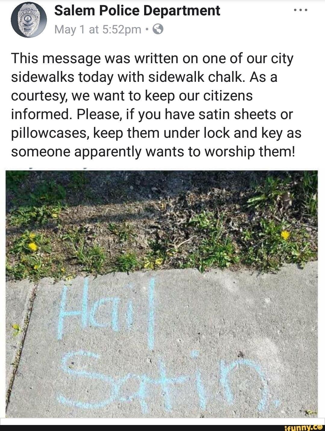 Some kids in my hometown are really cotton some pagan practices.