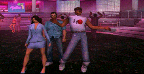 Tommy Vercetti is getting socially awkward at dance clubs