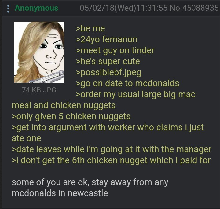 Femanon goes to McDonalds