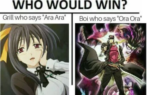 Probably the boi that says "Muda Muda"
