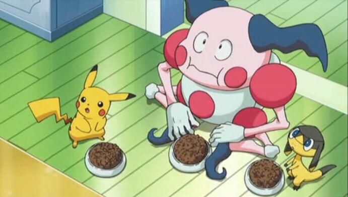 Something about Ash’s mum forcing Mr Mime to sit on the floor and eat out of a dog bowl makes me uneasy