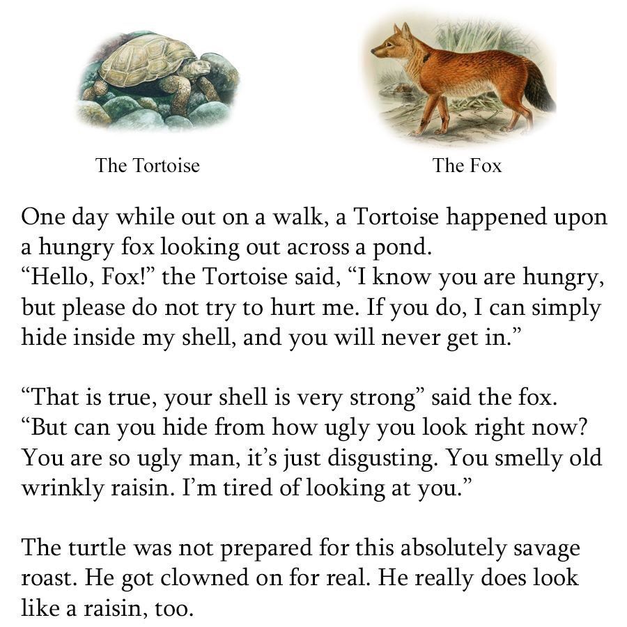 this reminds me of the tale of the tortoise and the fox