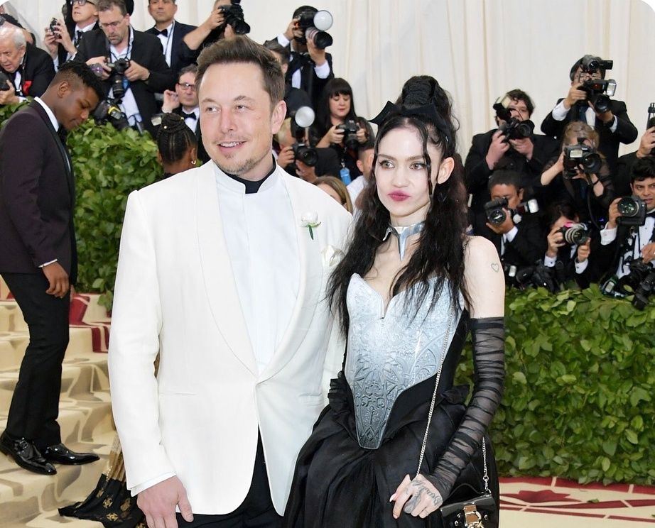 elon living the dream with his goth gf